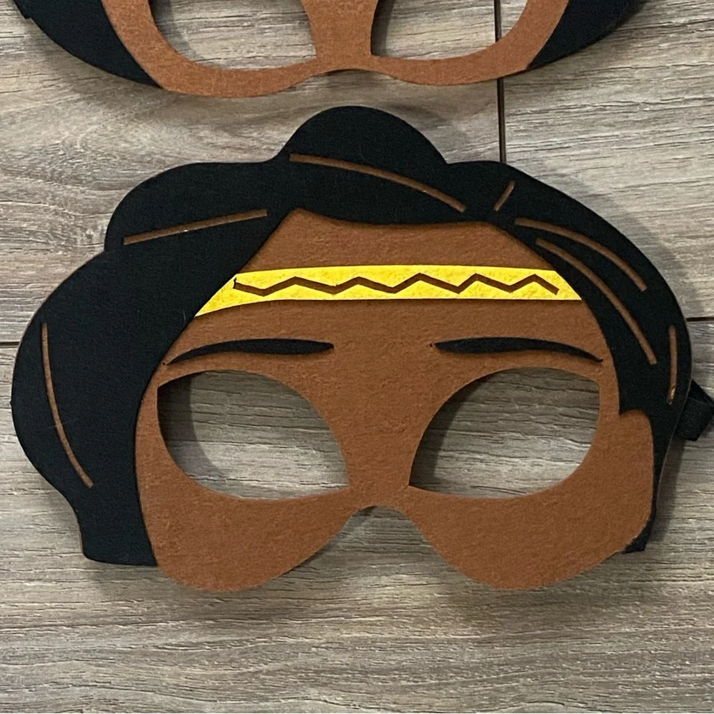 COPY - Disney’s Jasmine & Pocahontas Fun Felt Face Mask with Elastic Straps Bra…
